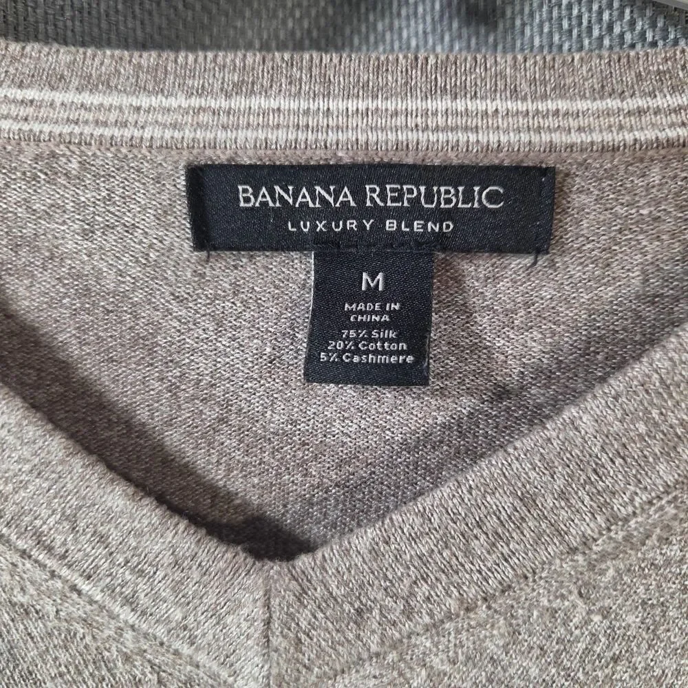 Banana Republic Men M Sweater Luxury Blend Silk Cotton Cashmere
